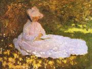 Claude Monet A Woman Reading Spain oil painting reproduction